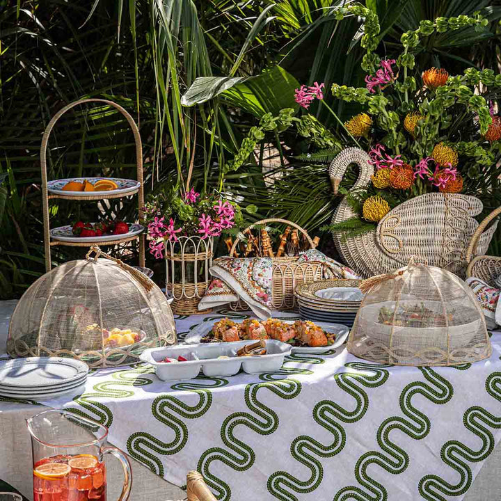 Tuileries Natural Garden Mesh Round Food Cover Set/2pc - Natural