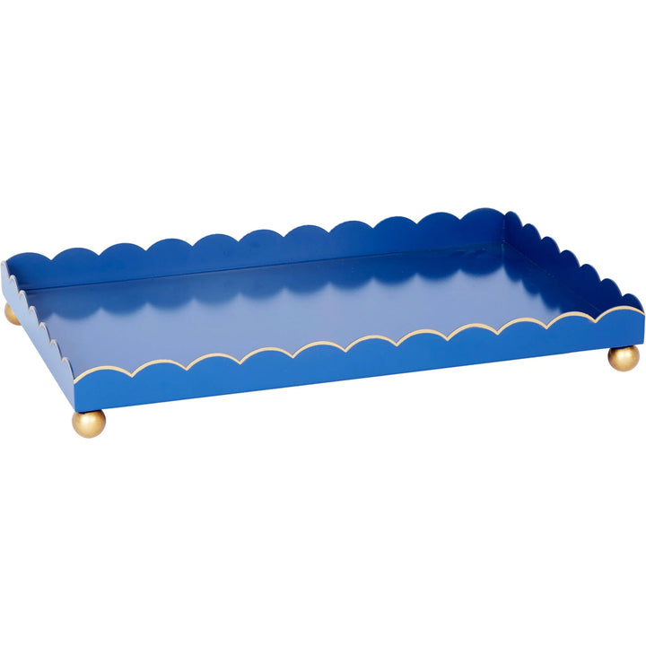 Rectangular Eloise Navy Blue & Gold Tray