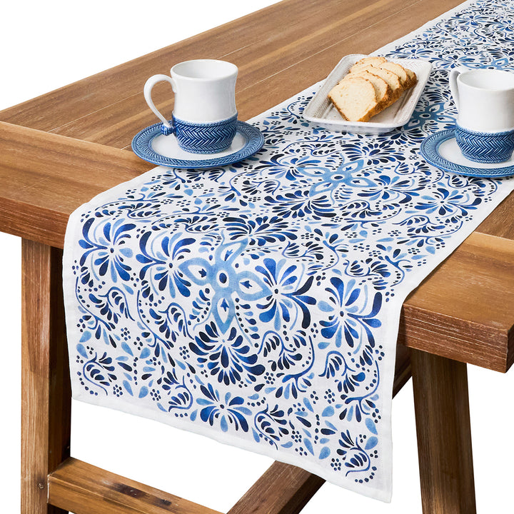 Iberian 18" x 90" Table Runner - Indigo