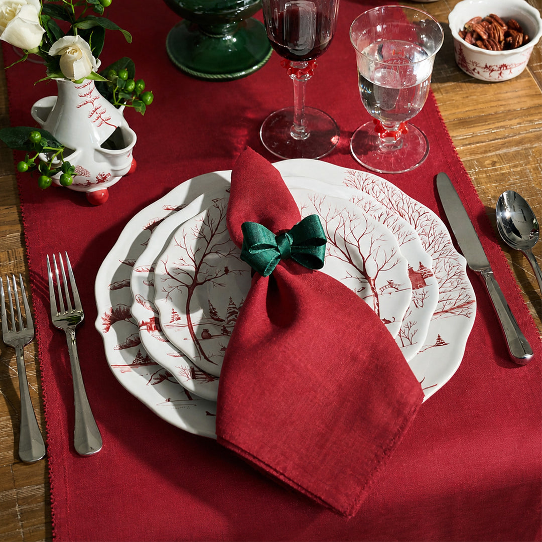 Berry Scallop Napkin Set/4 - Ruby