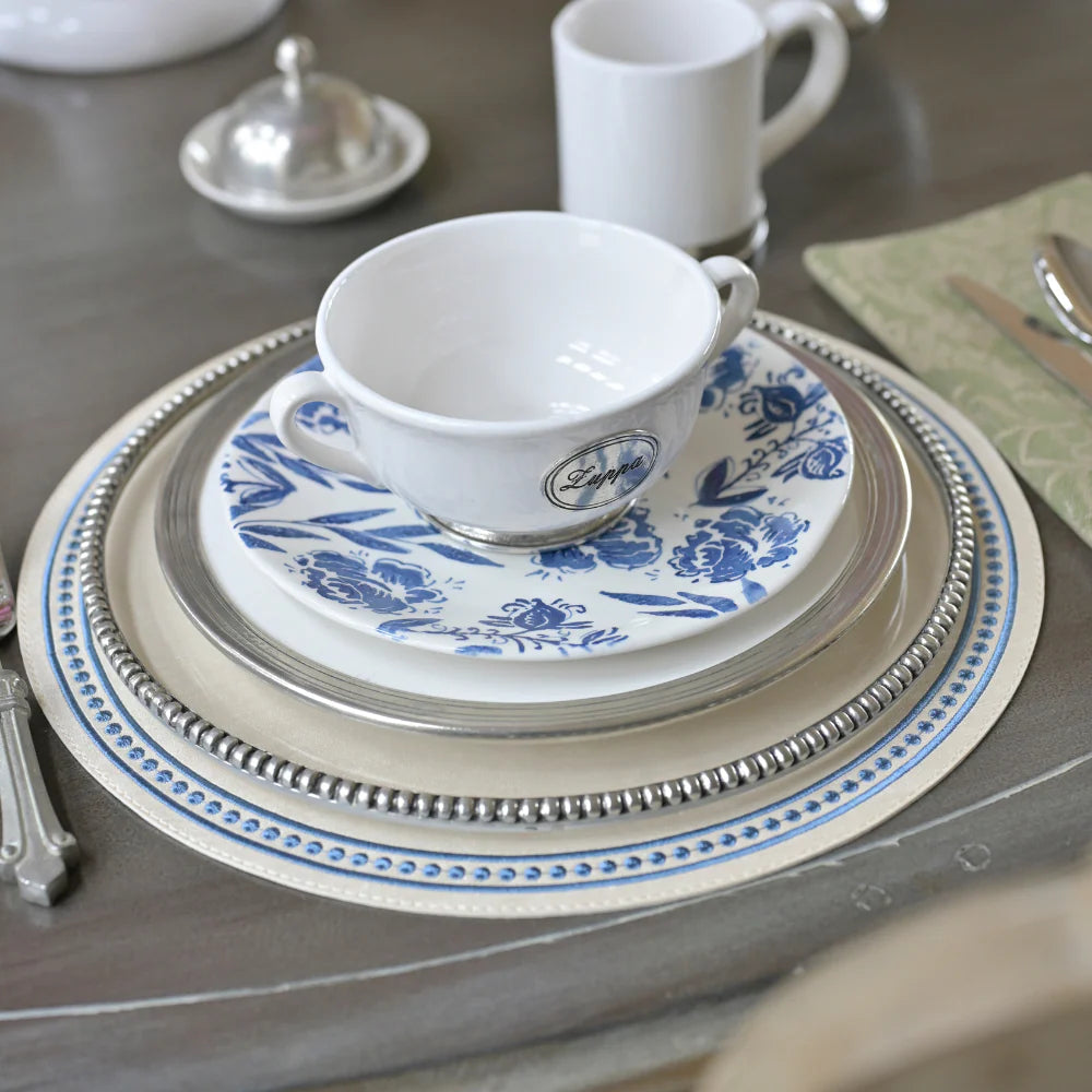 Fiori Salad Plate - Mediterranean Blue