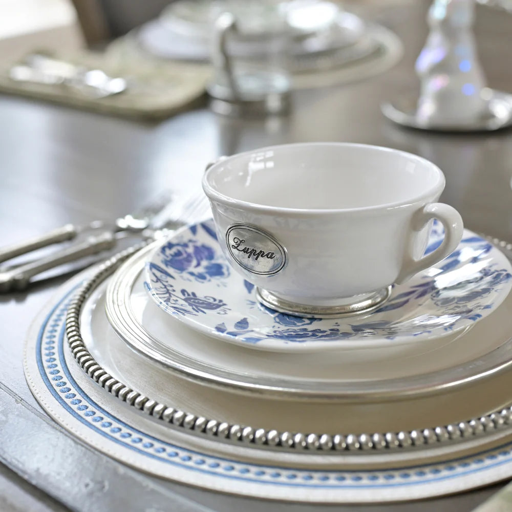 Fiori Salad Plate - Mediterranean Blue