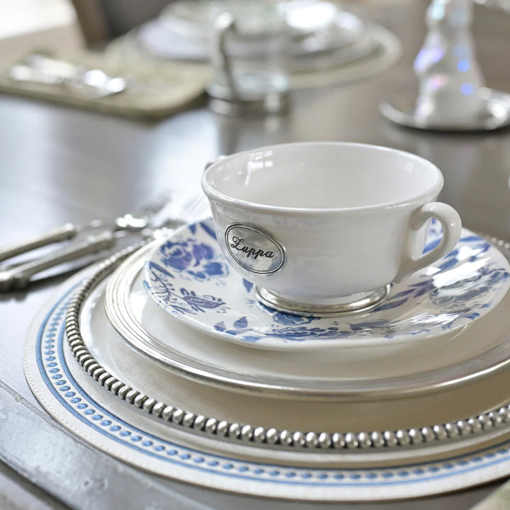 Fiori Salad Plate - Mediterranean Blue