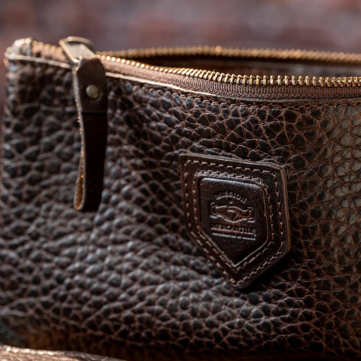 Theodore Leather Zippered Pouch