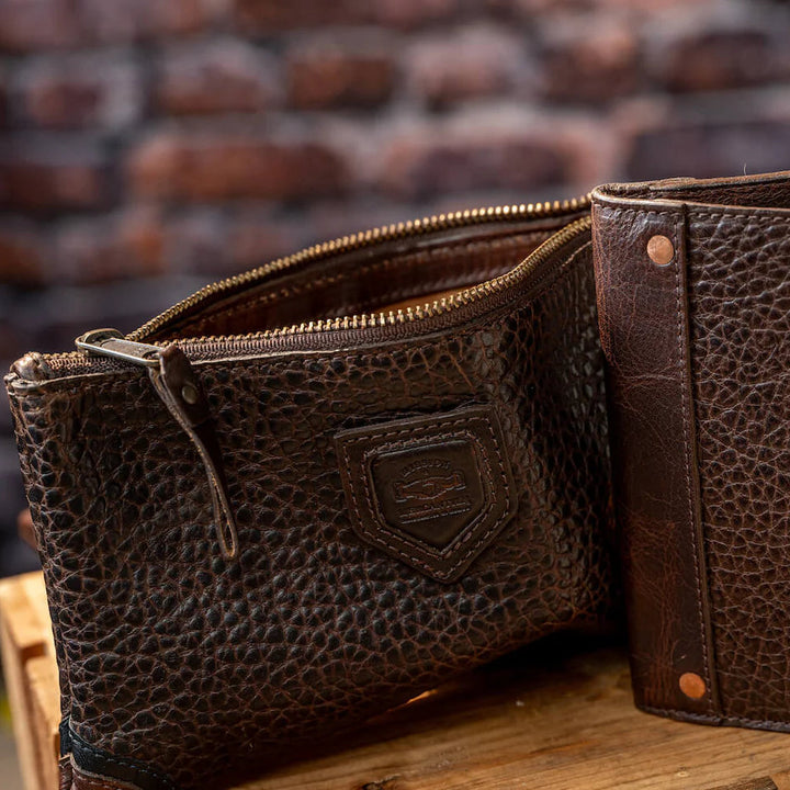 Theodore Leather Zippered Pouch