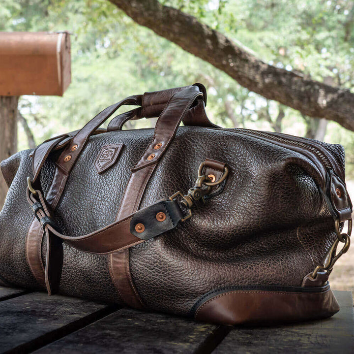 Theodore Leather Weekender Duffle Bag