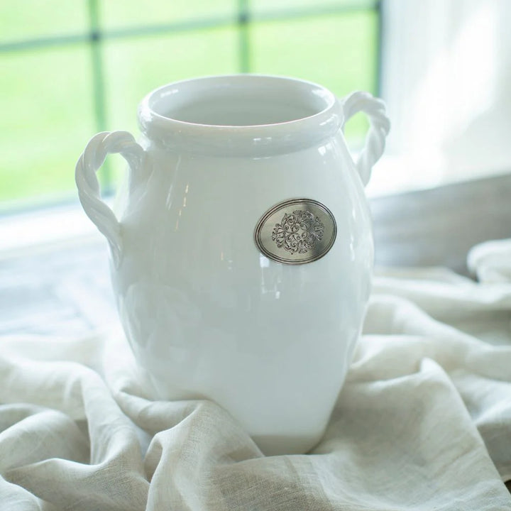 Tuscan Vase With Rope Handles