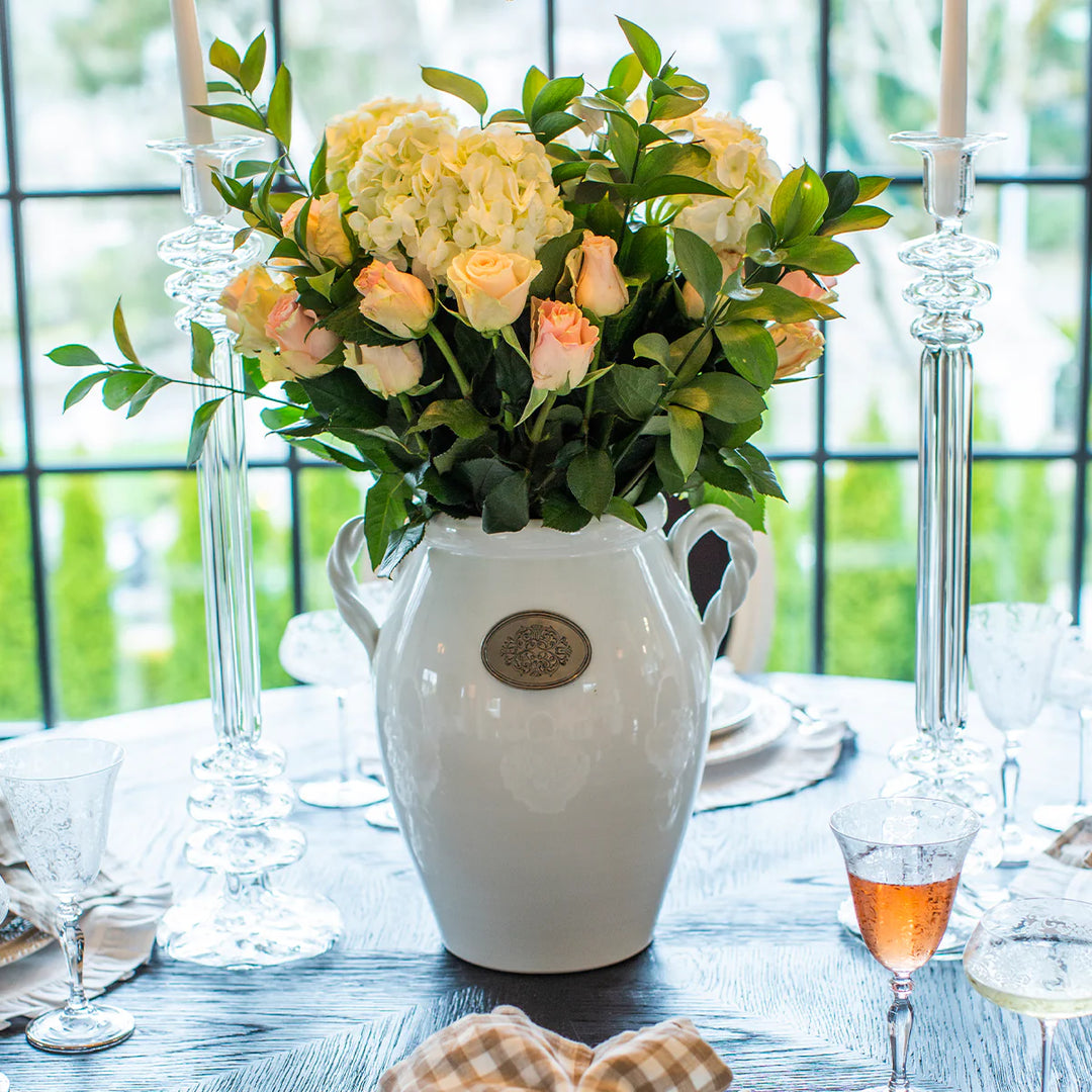 Tuscan Vase With Rope Handles
