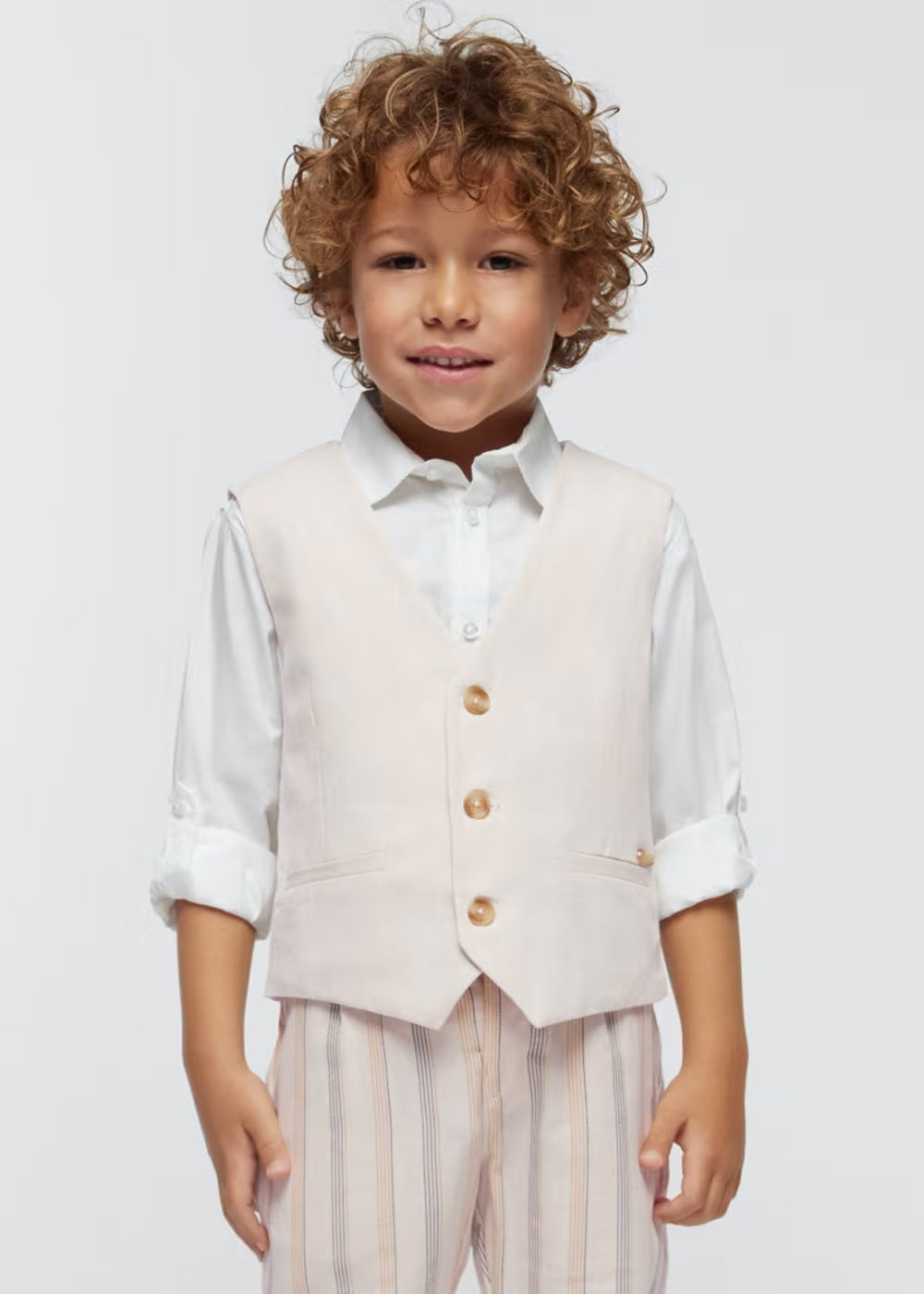 Raffia Tailored Linen Vest