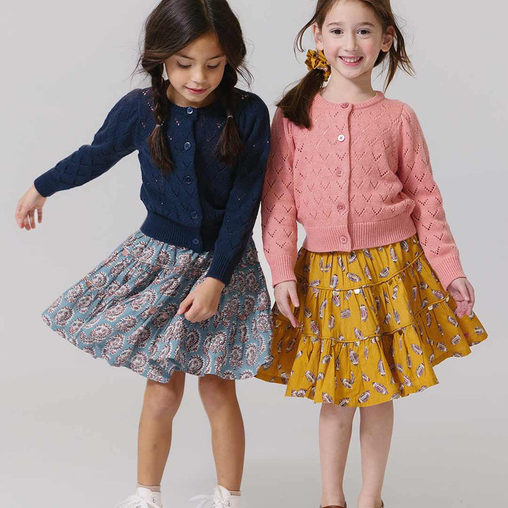 Girls Allie Skirt - Blue Paisley