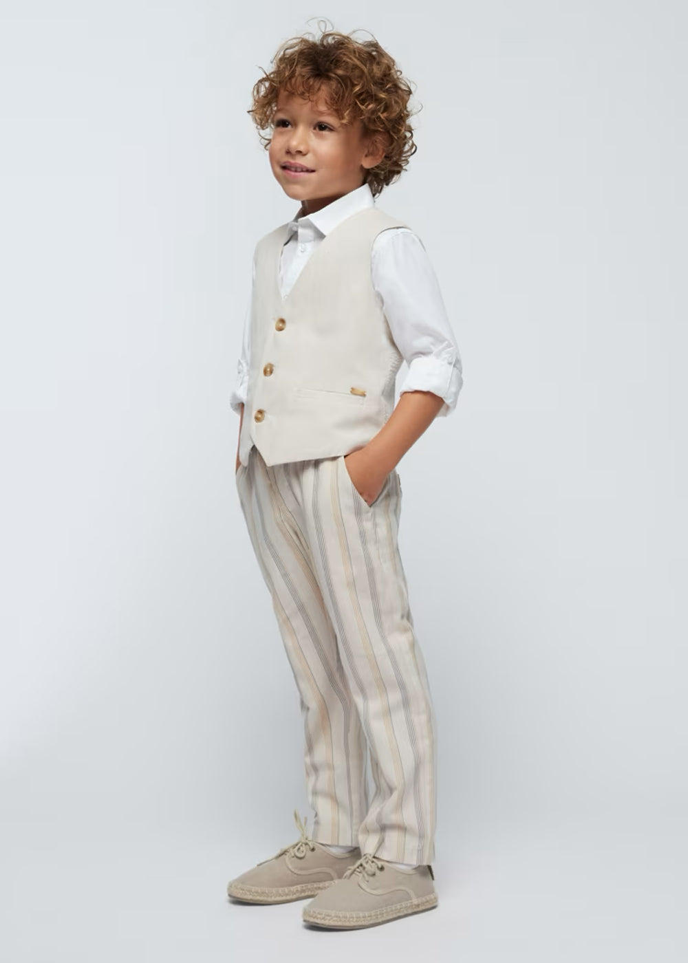 Raffia Tailored Linen Vest