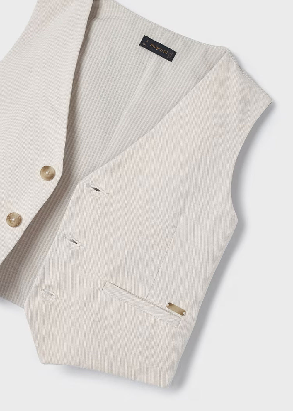 Raffia Tailored Linen Vest