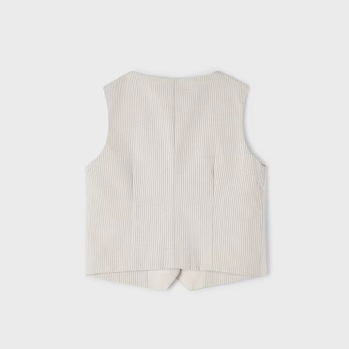 Raffia Tailored Linen Vest