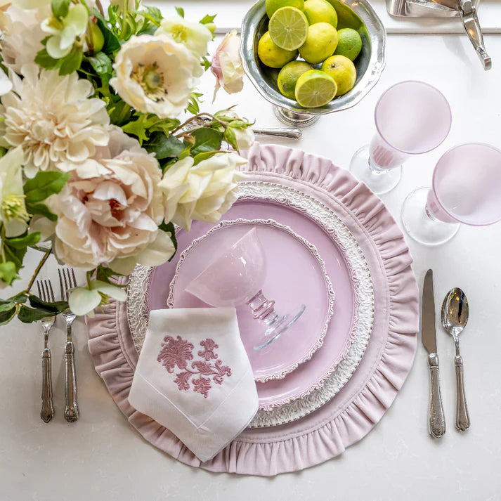 Imperial Bread/Canape Plate - Light Pink