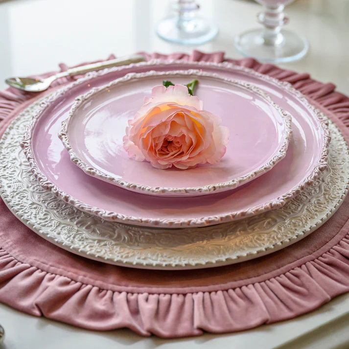 Imperial Bread/Canape Plate - Light Pink
