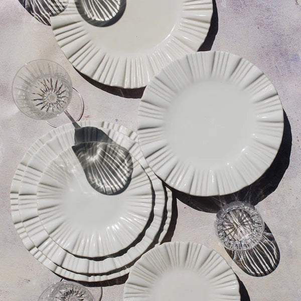 Bari White American Dinner Plate