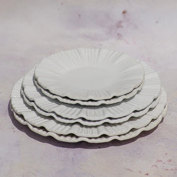 Bari White American Dinner Plate