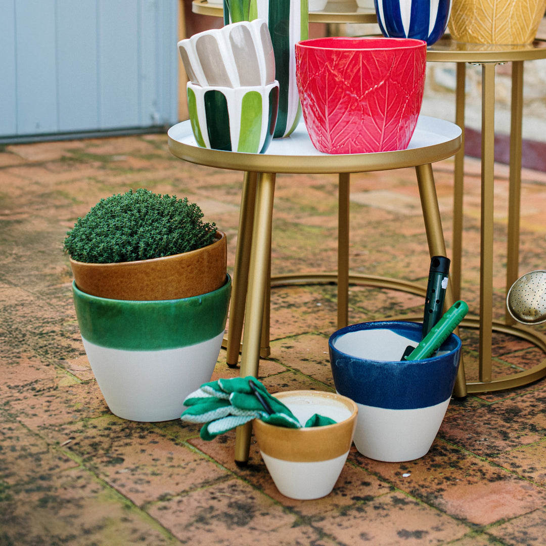 Viva Garden Green Reactive Large Cachepot