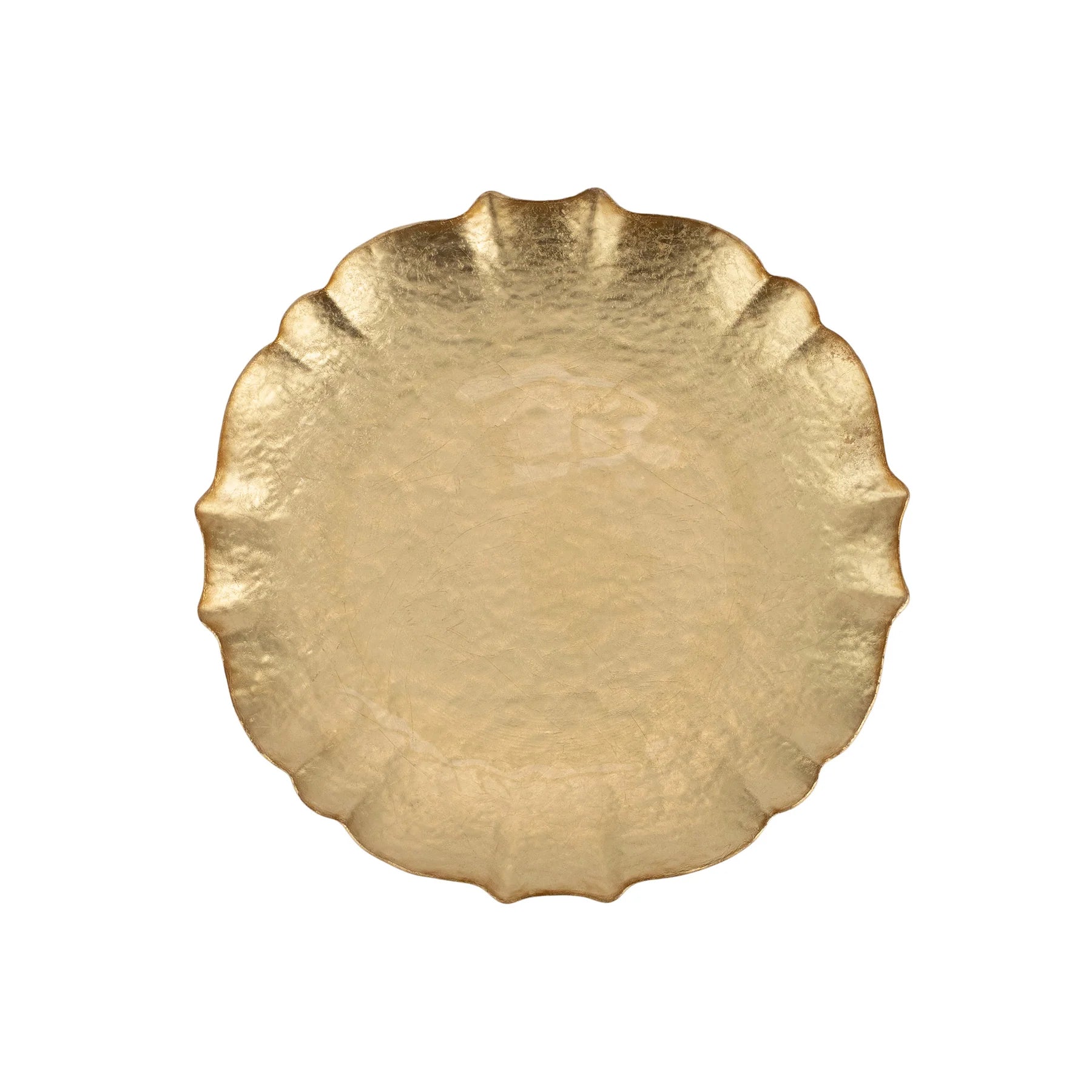 Baroque Glass Gold Salad Plate