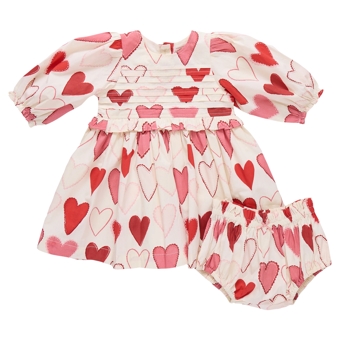 Baby Girls Renee Dress Set - Gradient Hearts