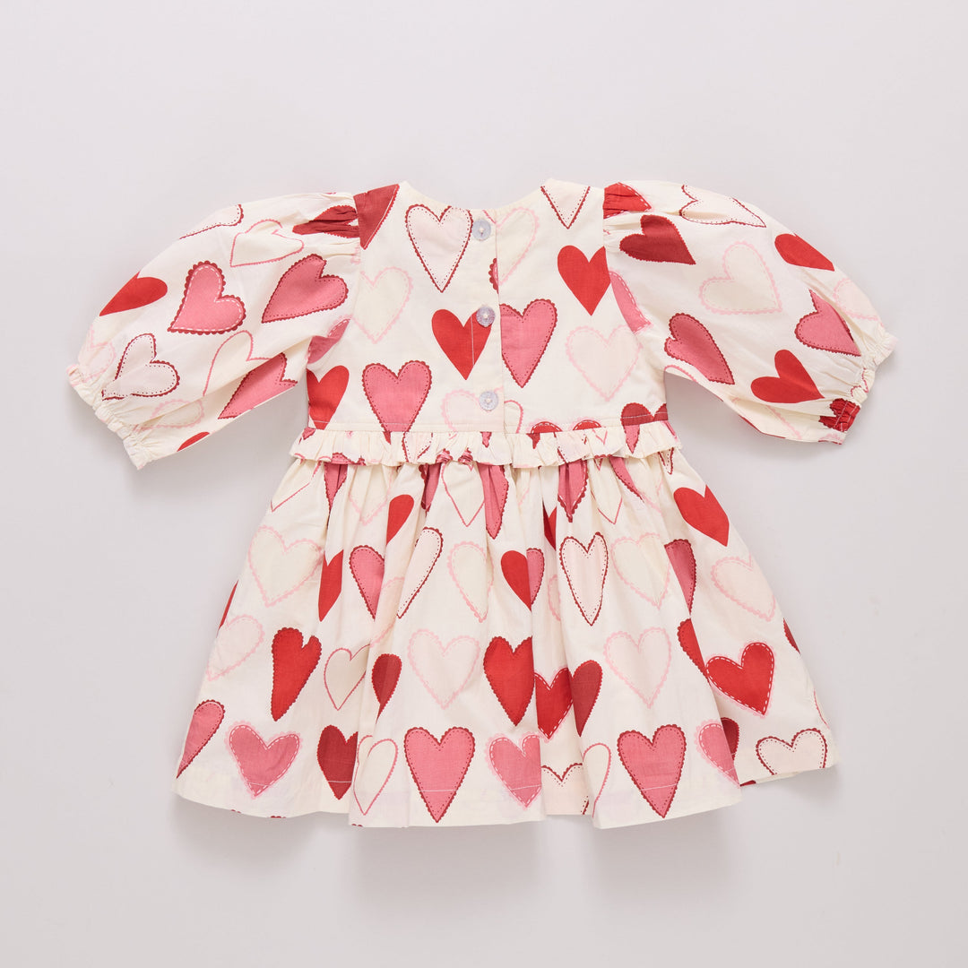 Girls Renee Dress - Gradient Hearts