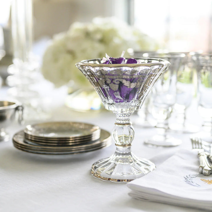 Vetro Platinum Petite Pedestal Candy Dish