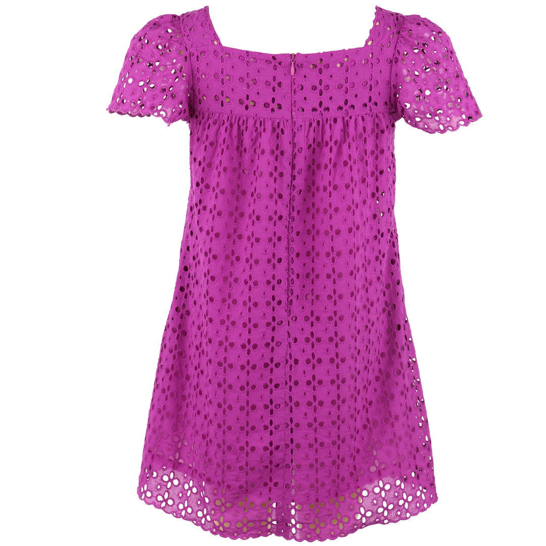 Violet Eyelet Dress