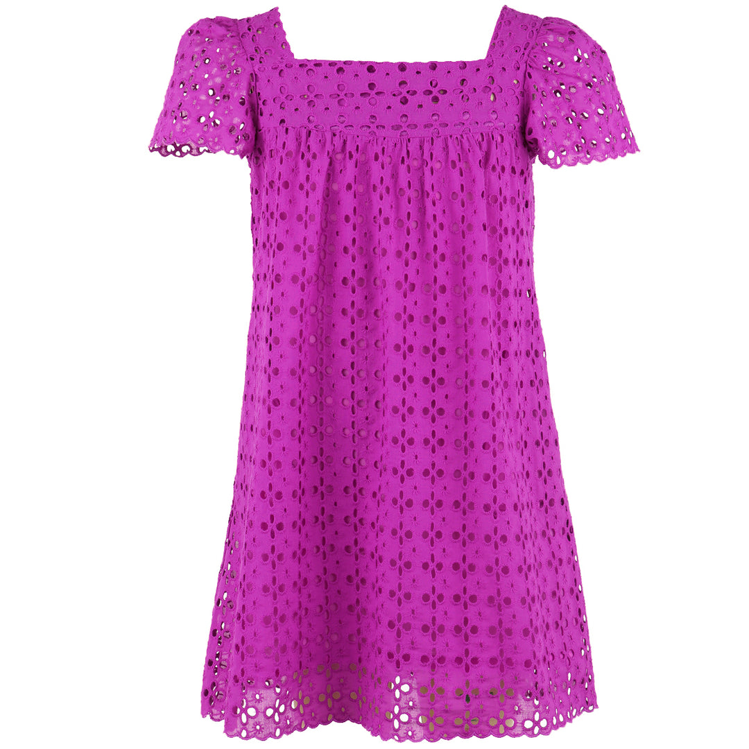Violet Eyelet Dress