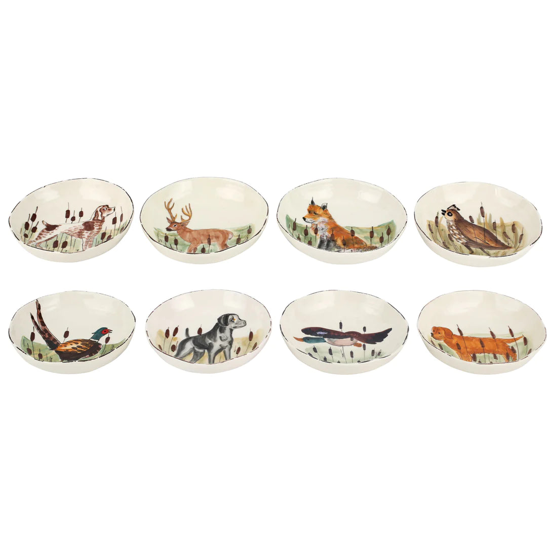 Wildlife Assorted Pasta Bowls - Set of 8