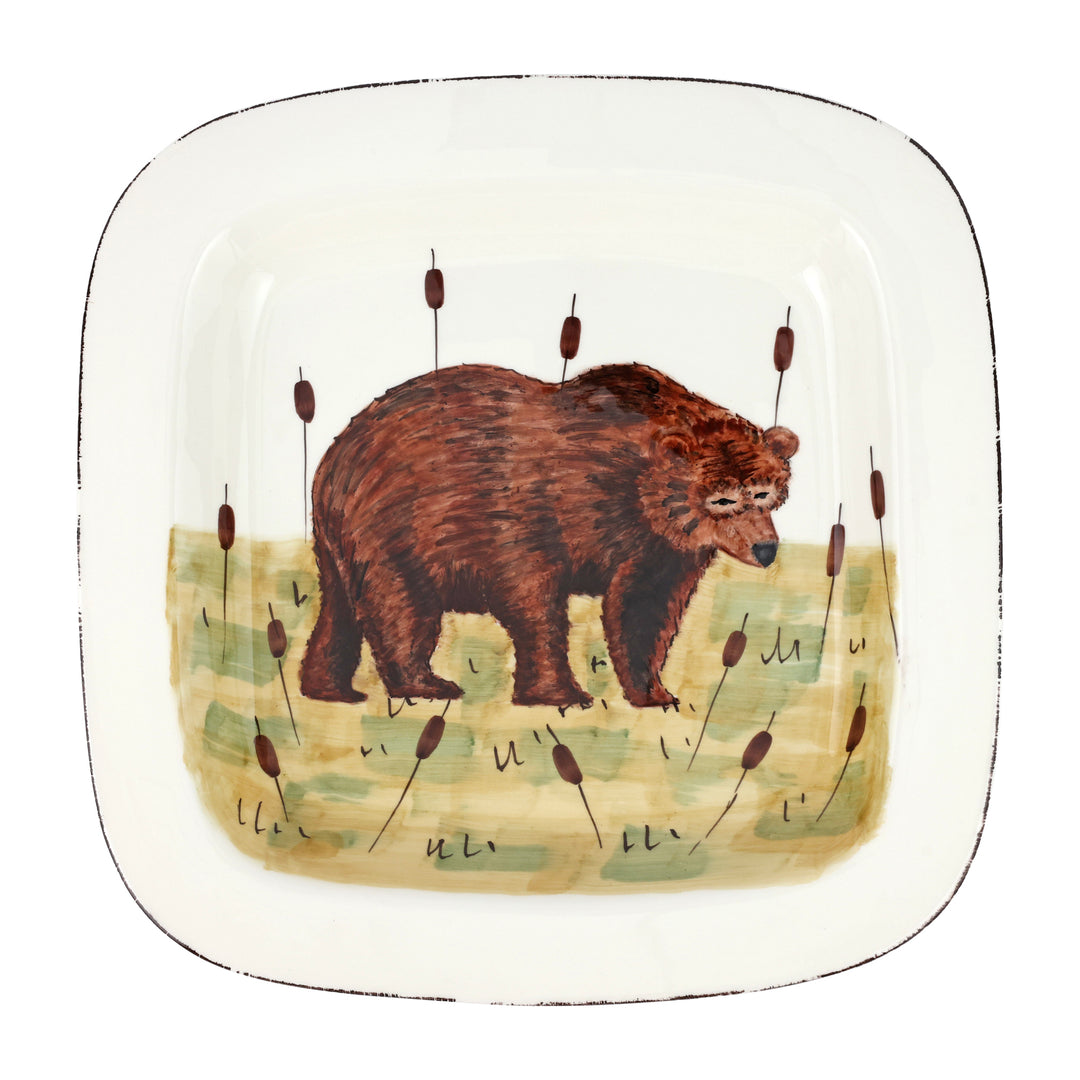 Wildlife Bear Square Platter