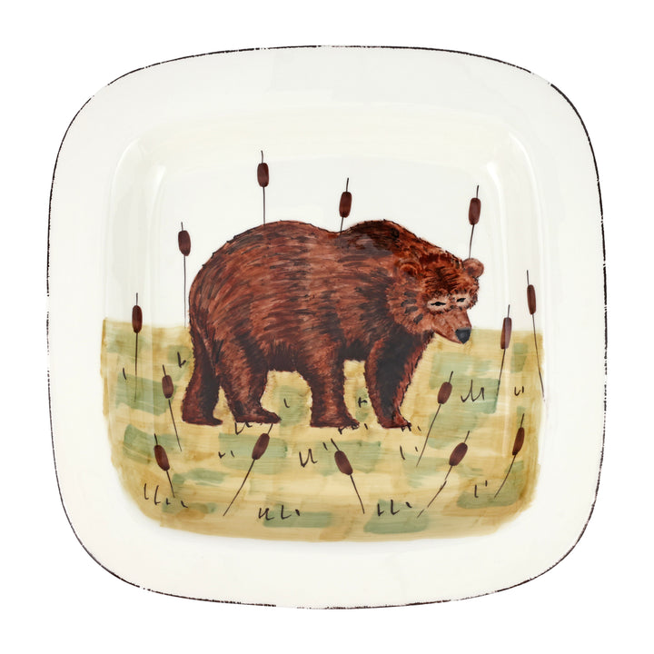 Wildlife Bear Square Platter