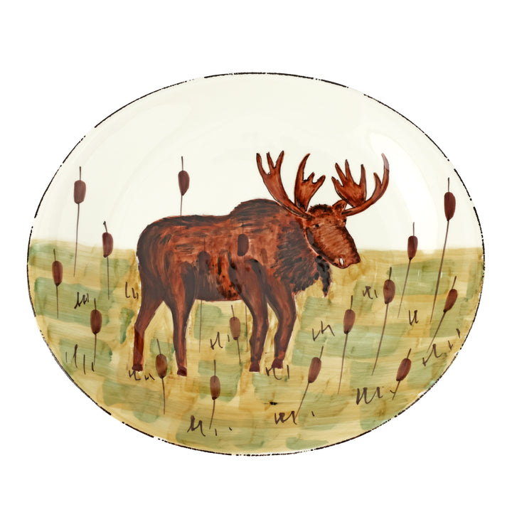 Wildlife Moose Oval Platter