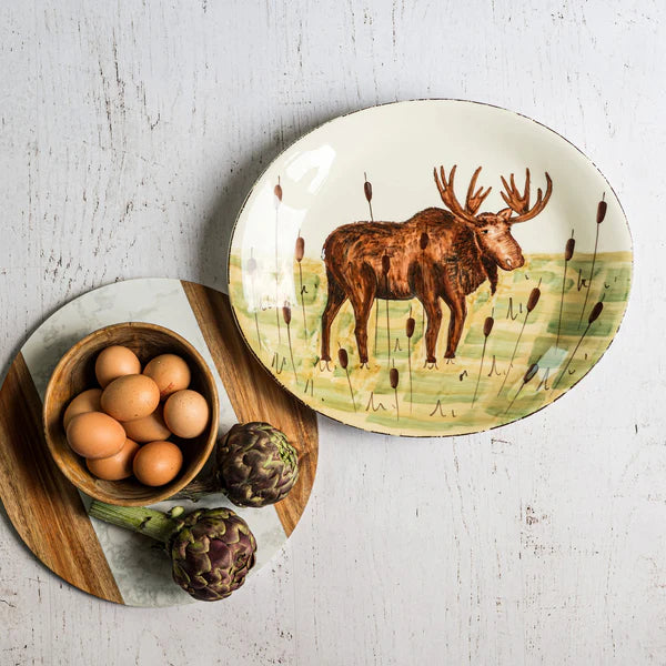 Wildlife Moose Oval Platter