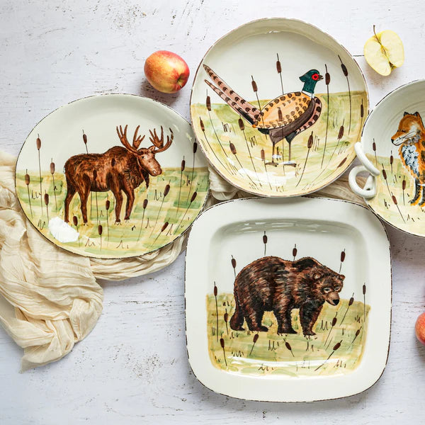 Wildlife Bear Square Platter