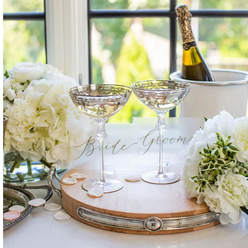 Vetro Gold Wedding Coupe Set