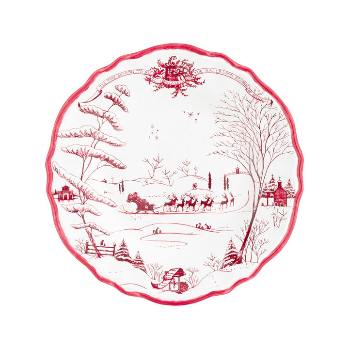 Country Estate Winter Frolic Melamine Dessert/Salad Plate - Set of 4