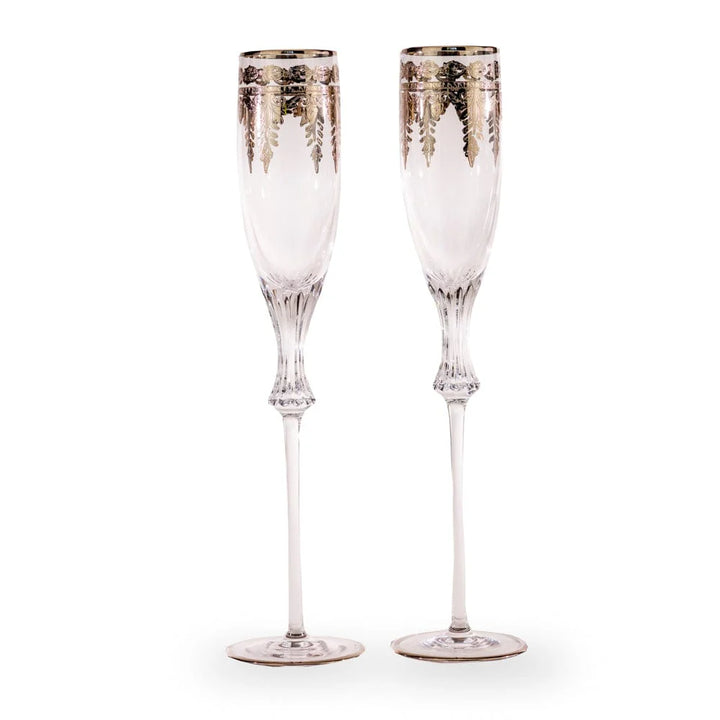Vetro Platinum Wedding Flute Set