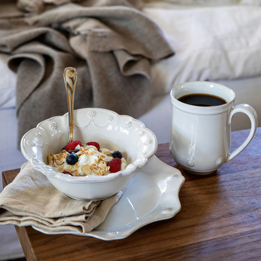 Jardins du Monde Cereal/Ice Cream Bowl - Whitewash