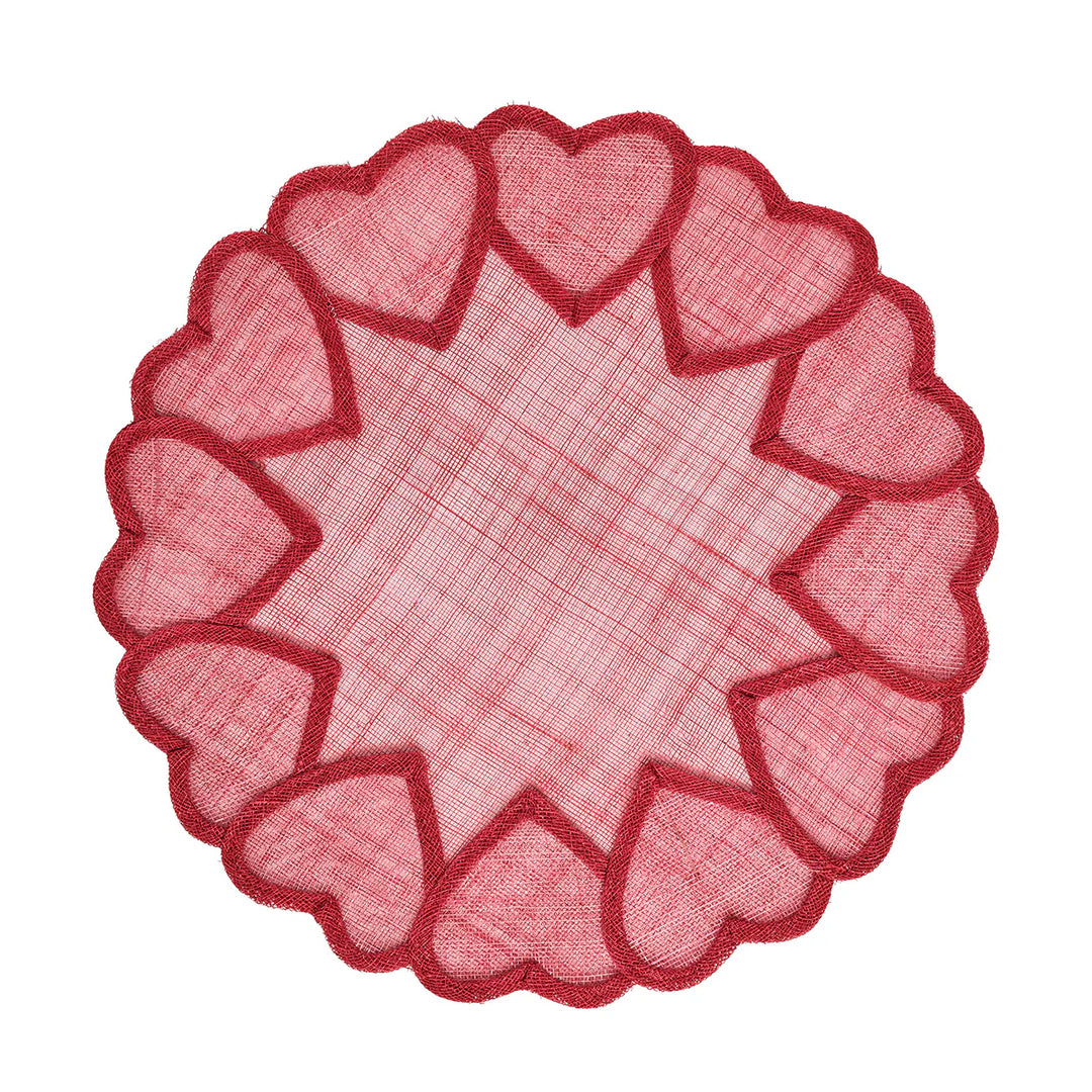Table Accessories Heart Placemat - Pink
