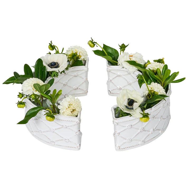Berry &amp; Thread Petite Parterre Garden Half Circle Vase - Whitewash