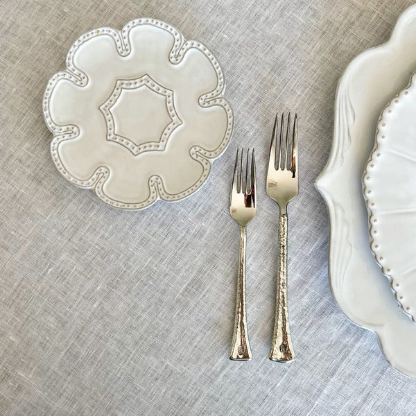 Bella Bianca Beaded Lace Canape Plate