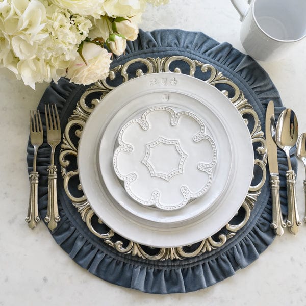Bella Bianca Beaded Lace Canape Plate