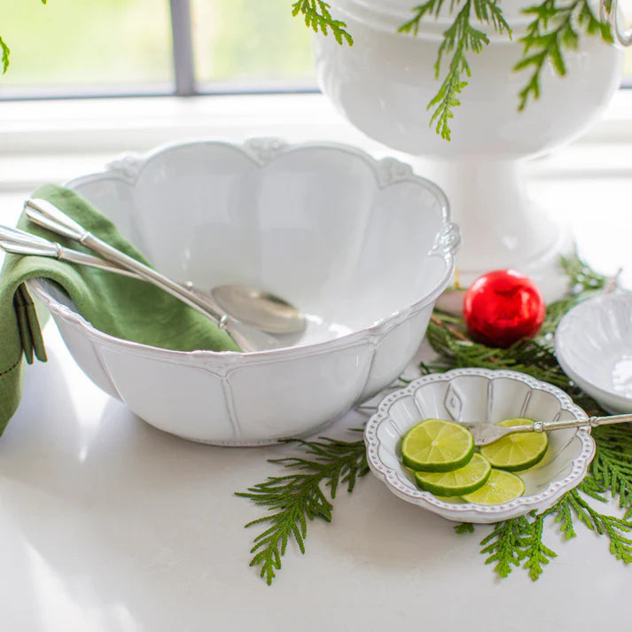 Bella Bianca Rosette Large Round Bowl