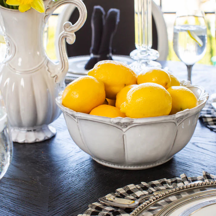 Bella Bianca Rosette Large Round Bowl