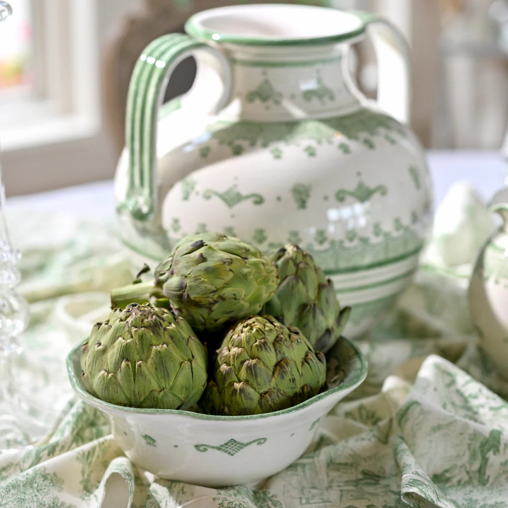 Burano Green Large Serving Bowl