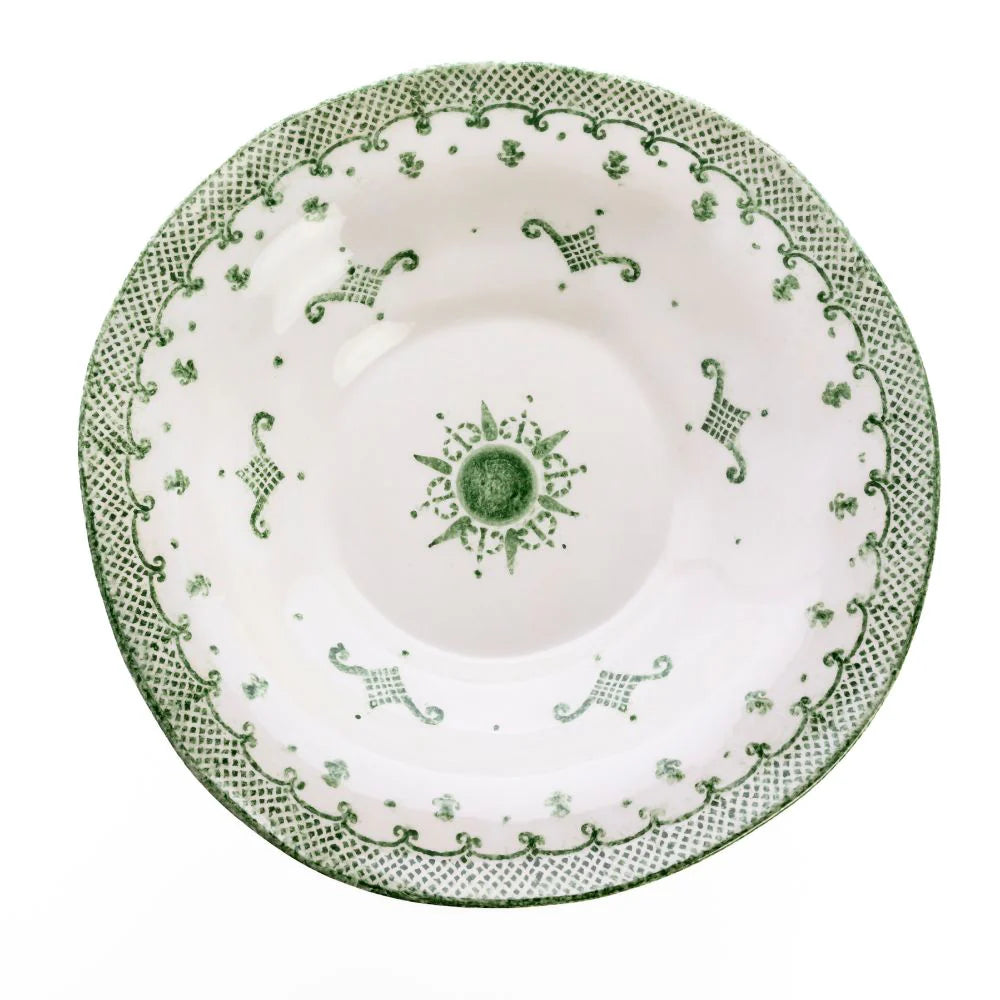 Burano Green Pasta Serving Bowl