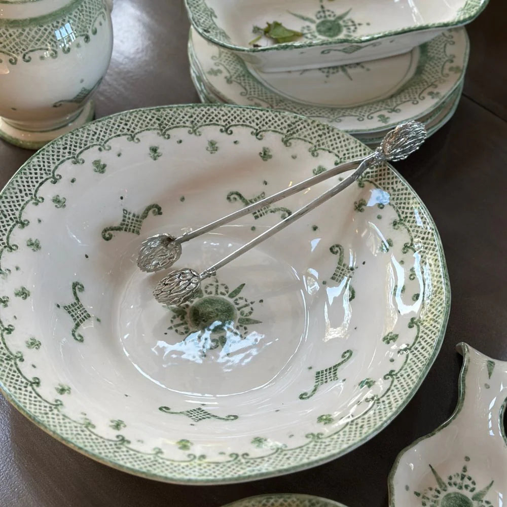 Burano Green Pasta Serving Bowl