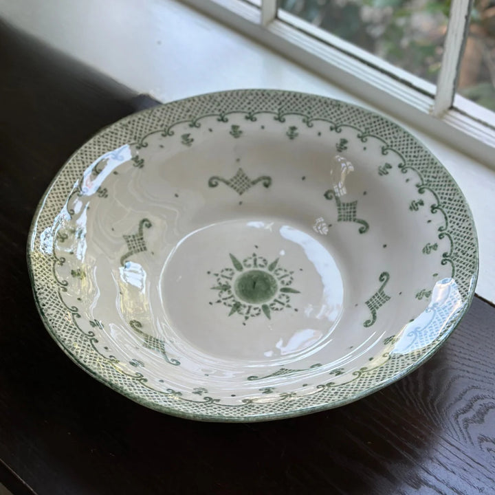 Burano Green Pasta Serving Bowl