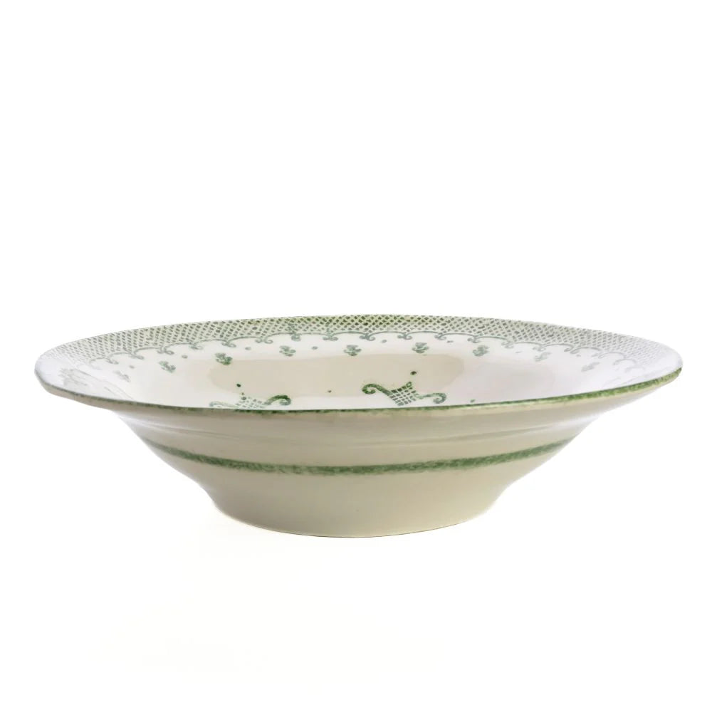 Burano Green Pasta Serving Bowl