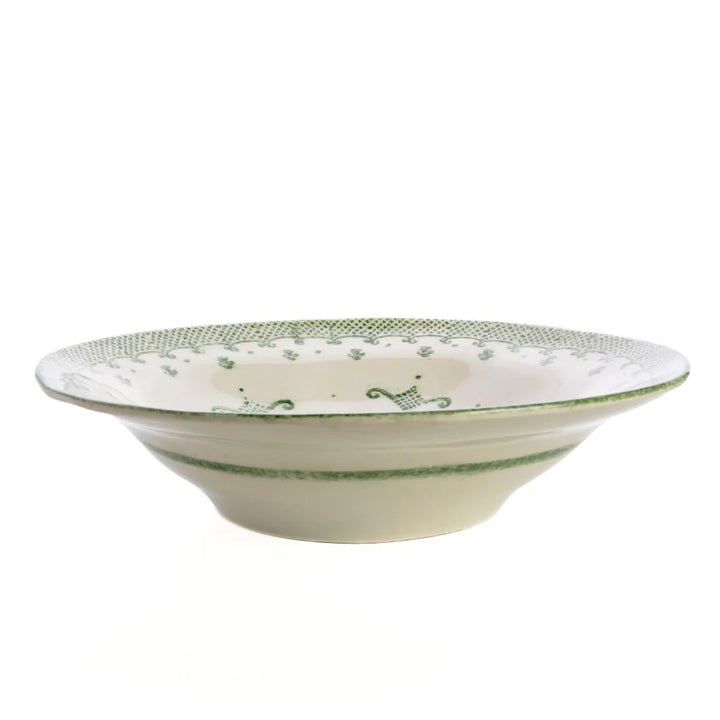 Burano Green Pasta Serving Bowl